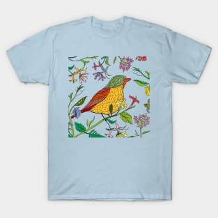 Hand Drawn Bird Spring T-Shirt